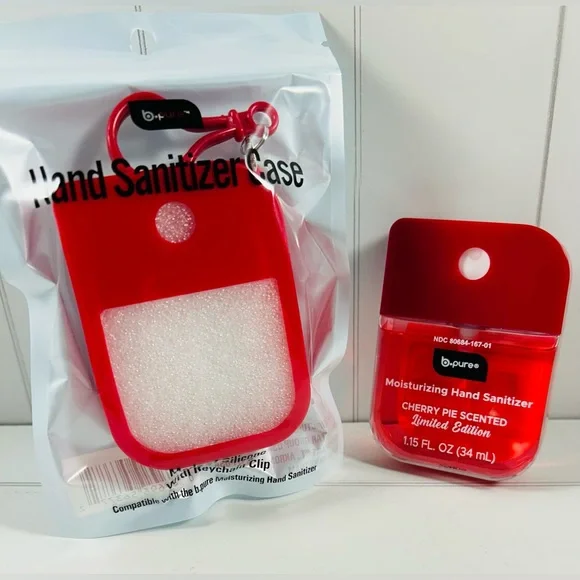 Cherry Pie Hand Sanitizer Bpure Moisturizing with Red Case Duo - Picture 5 of 5